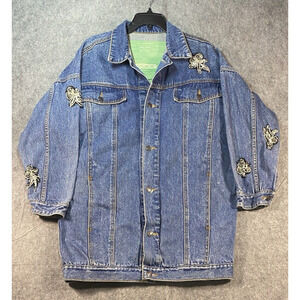 Vintage Jordache Jean Jacket Womens Medium Embeliished 80's Retro